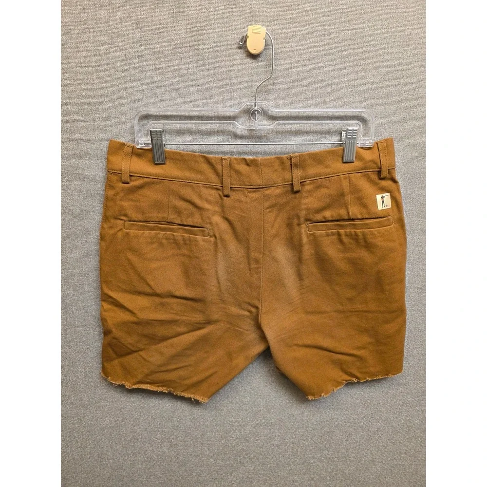 Ball and Buck 6 Point Short Mens 32 Brown Duck Canvas Raw Hem Made in USA Camo